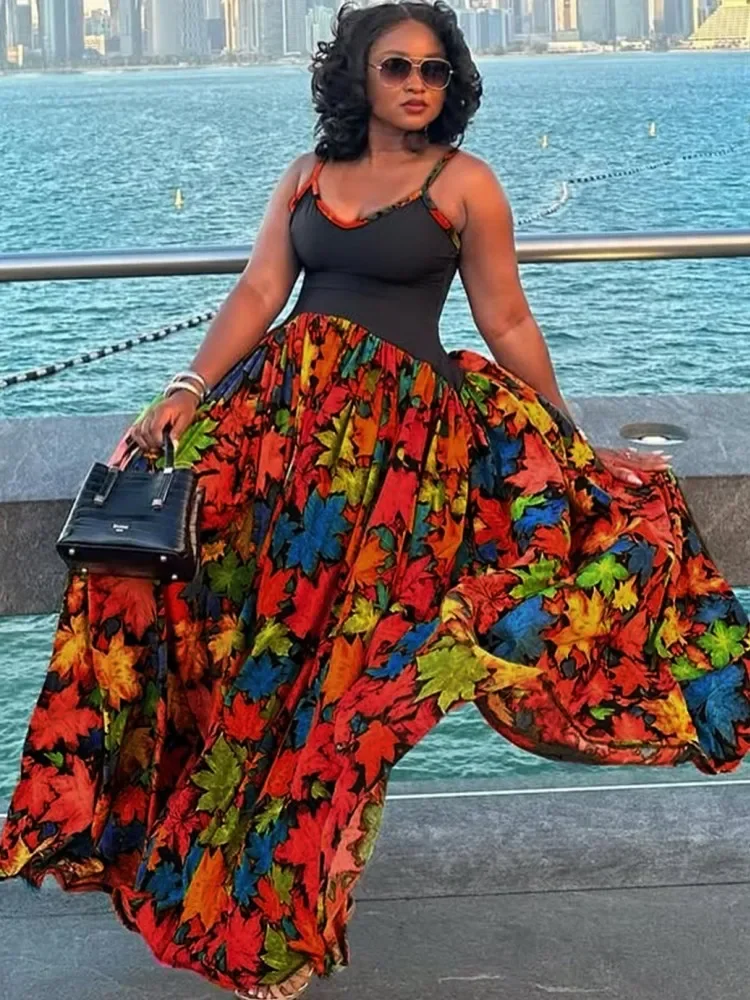 African Dresses For Women Elegant Spring Summer Sleeveless Dashiki Maxi Dress Ladies Traditional African Clothing Fairy Dreaes
