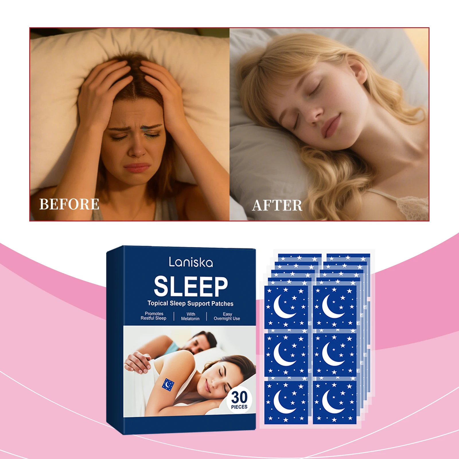 Sleep Care Patch, Breathable, Light and Gentle on the Skin, Mild Protection for Peaceful Nighttime Sleep Care Patch