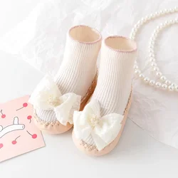 Spring and Autumn Baby Baby Floor Socks Indoor Anti-Slip Cartoon Bow Children Toddler Socks and Shoes 1