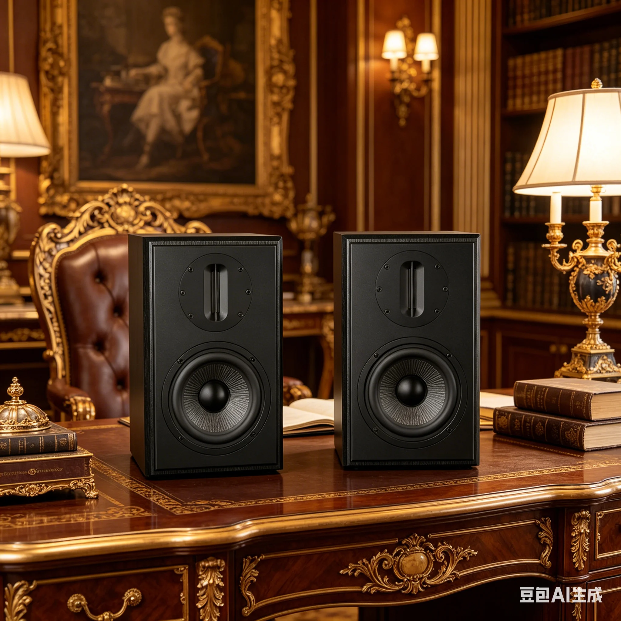 Samtronic Powered Studio Monit Speakers 60W Active Studio Bookshelf Speakers 2.0 Black Sound System Use AMT Tweeter SM-425
