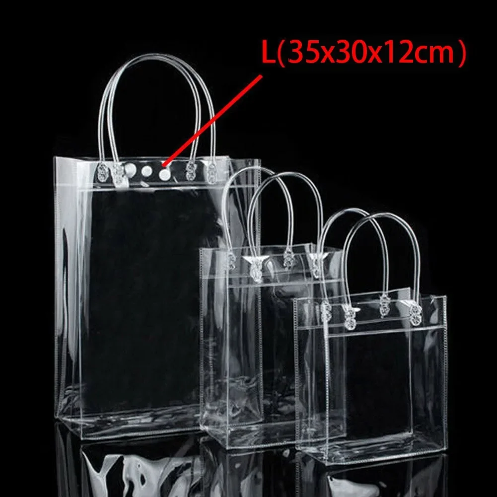 PVC Leakproof Ice Bag ECO Friendly Transparent Ice Pack Portable Ice Bucket Wine Champagne Bottle Chiller With Carry Handle