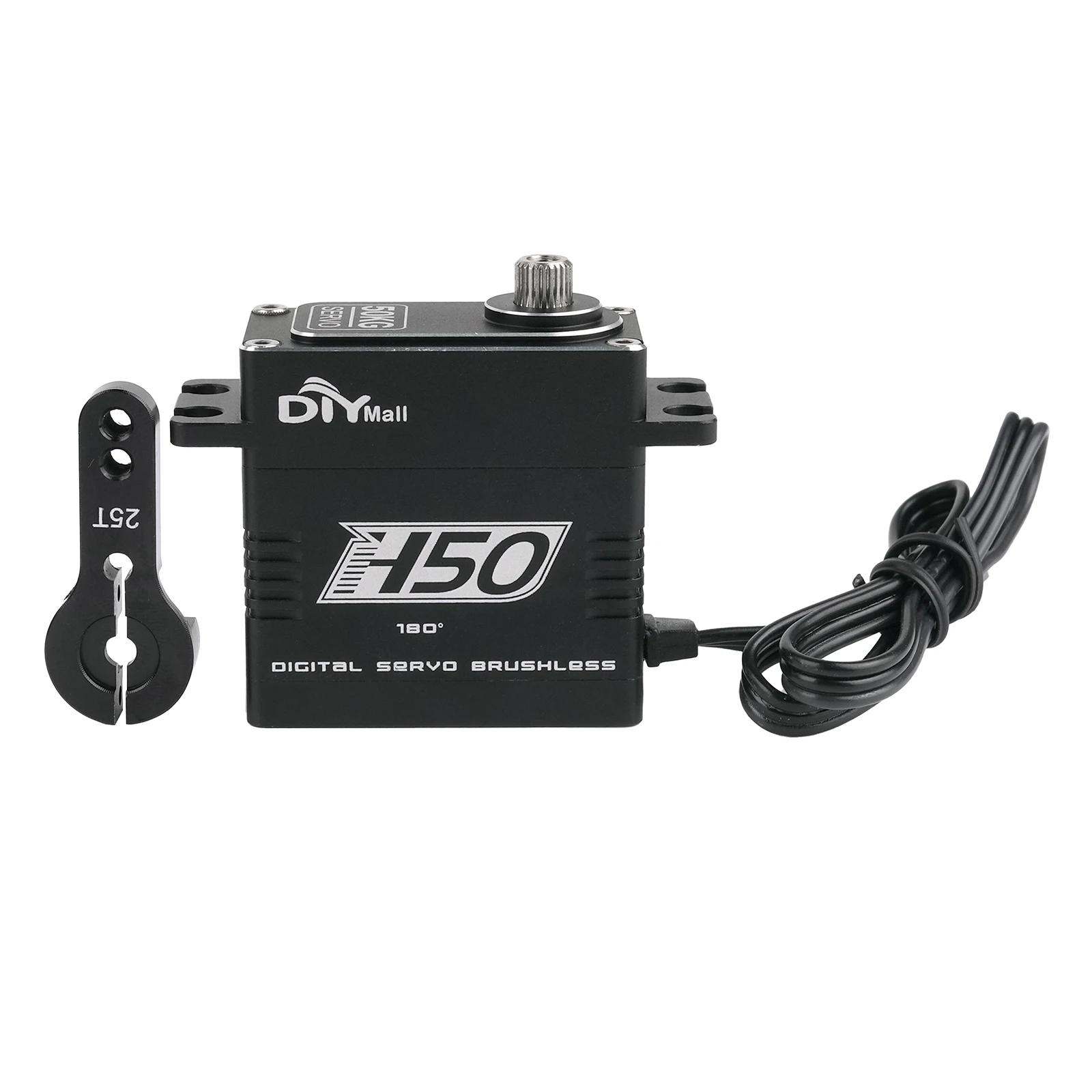 H50 50kg todo em metal servo motor sem escova digital alto torque 180/270/360 graus à prova dip67 água ip67 4.8v-8.4v para brinquedos modelo de carro rc