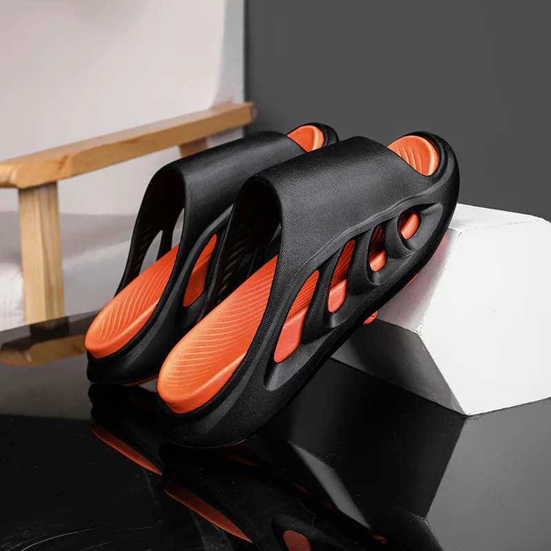 

Мужские тапочки, летний тренд 2024, нескользящие, износостойкие, спортивные, пляжные, интернет-знаменитости, сандалии на толстой подошве, большие размеры 35-46