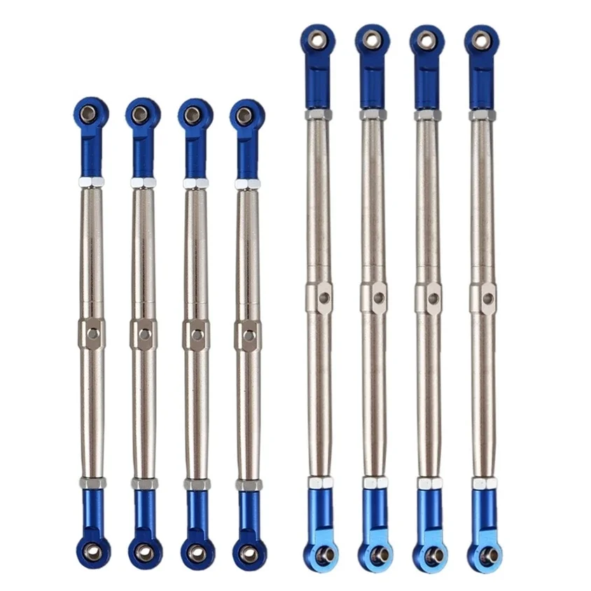 8pcs Metal Push Rod Pushrod Turnbuckle Link Rod Linkage 5319X 5338R for 1/10 Traxxas Summit Revo E-Revo 2.0 RC Car Upgrade Parts