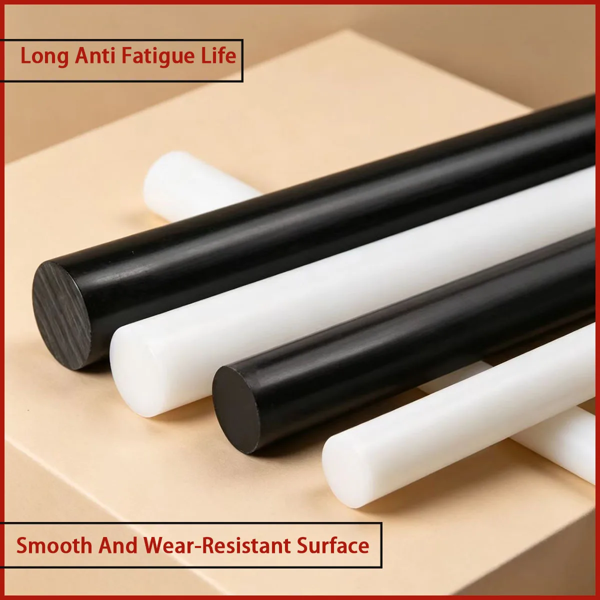 Circular polyamide nylon rod with a diameter of 5mm to 220mm is used to make gears, shaft sleeves, pads, etc