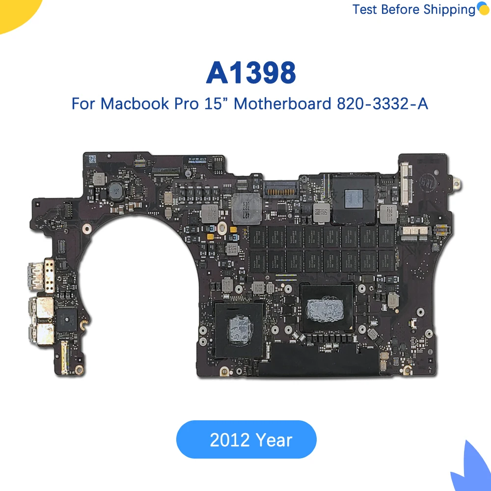 

Логическая плата ноутбука A1398 820-3332-A 2012 для MacBook Pro 15 дюймов A1398, материнская плата 2,3 ГГц i7 16 ГБ, хорошая функция