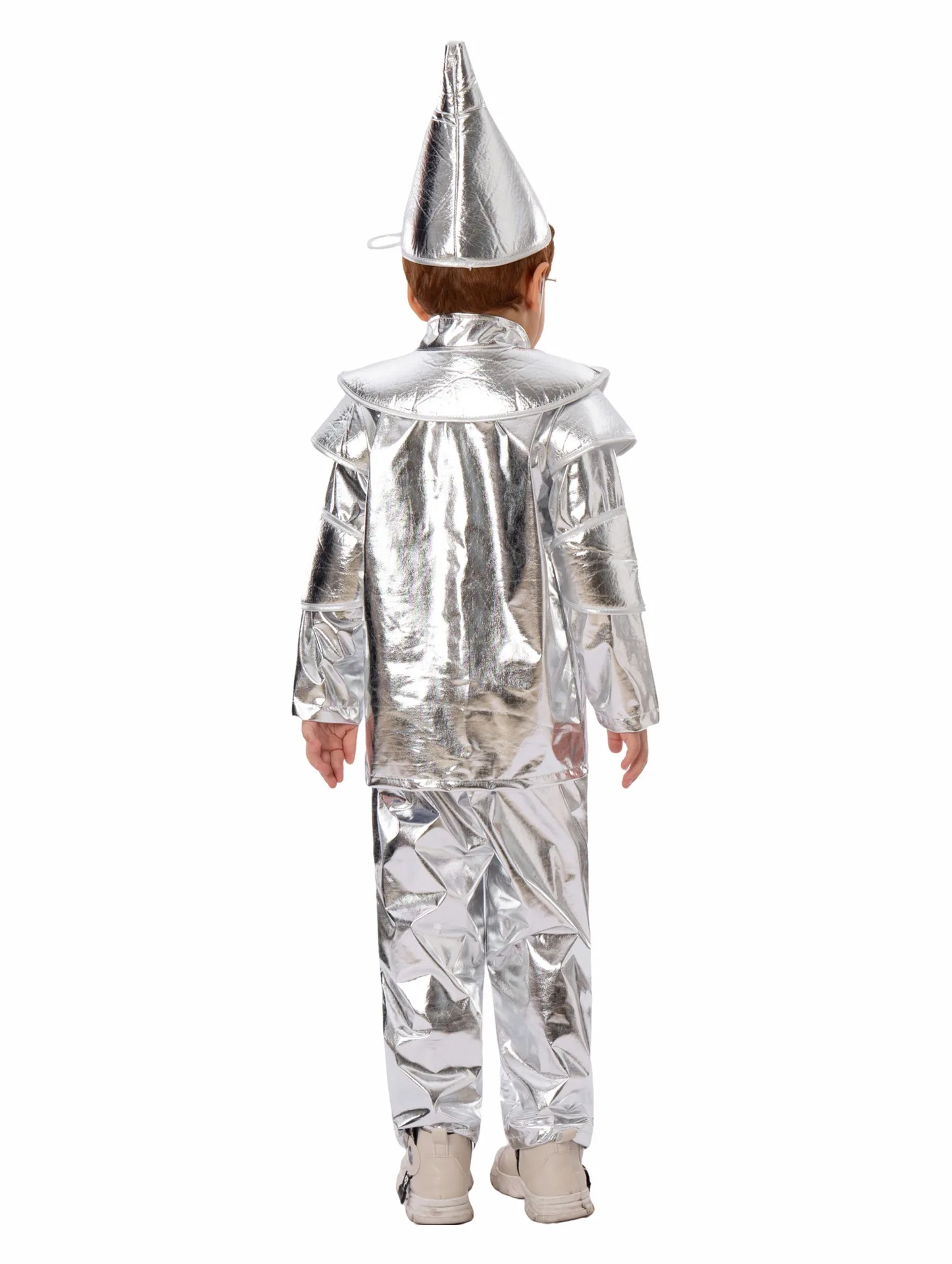 Oz Cartoon Character Tin Man Cosplay White Suit Fantasia, Halloween, Criança, Coração, Festa de Carnaval