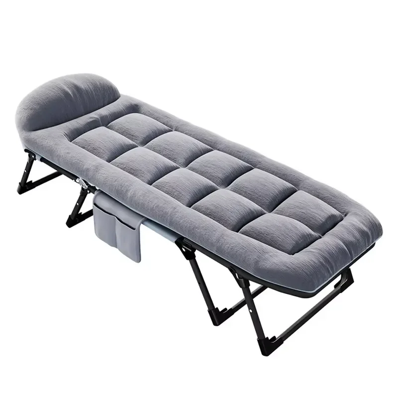 Folding Bed Outdoor Foldable Sleep 6 Level Adjustable Height Adult Camping Bed