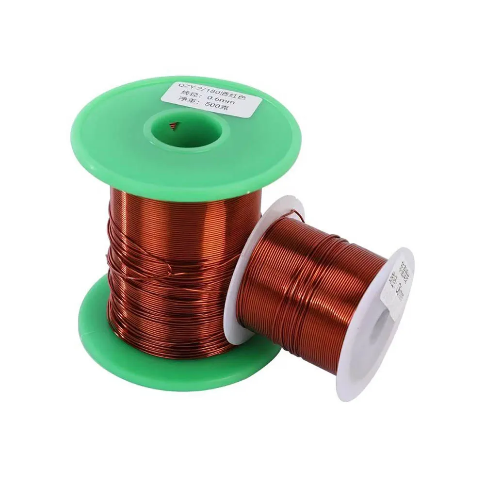 500g Copper Wire Magnet Wire Enameled Copper Winding Wire Coil Copper Wire Winding Wire High Temperature Resistance QZY-2/180℃