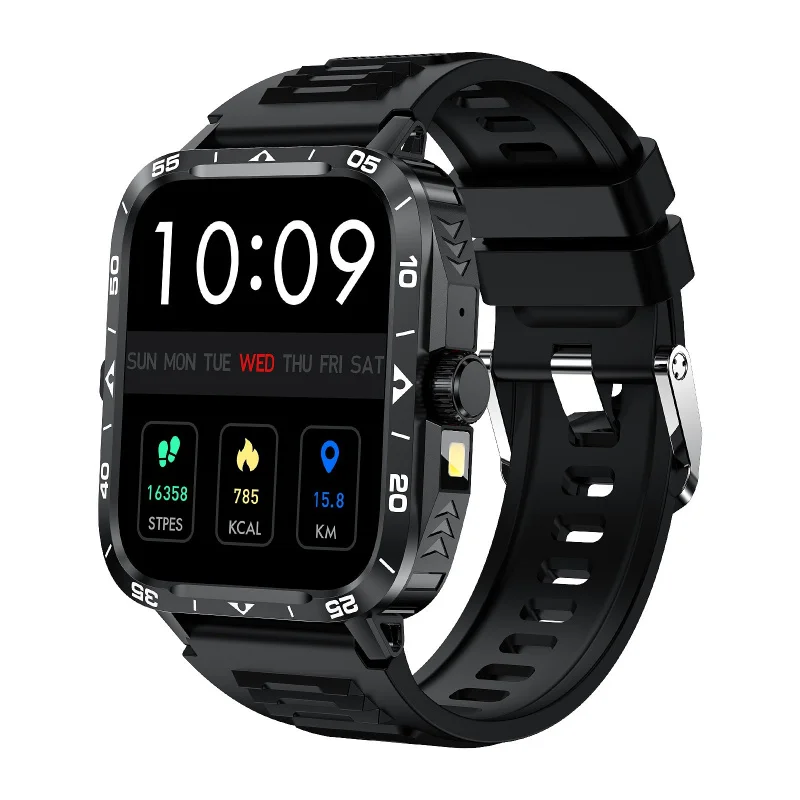 -border new arrivalZW59Smart Watch Flashlight Call Sleep Blood Pressure Monitoring Outdoor Waterproof