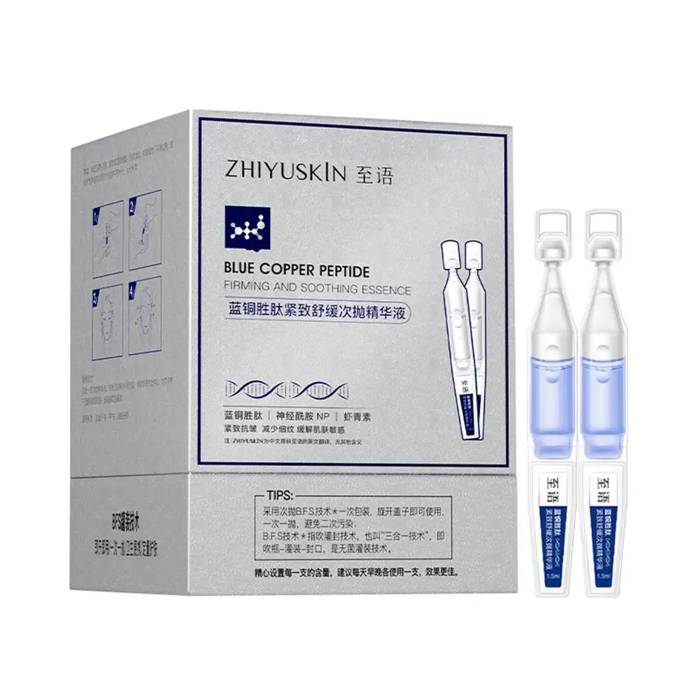 Blauw Koperpeptide Tight Lifting Serum Anti-Aging Zorg Hydraterende Secundaire Hydraterende Huid Rimpel Vloeistof Polijsten Esse B6q6