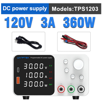 WANPTEK Lab Bench Power Supply TPS1203 120V 3A 360W Laboratory Switching Power Supply Unit Digital Source Voltage Stabilizer