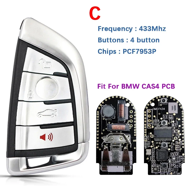 CN006079 4Buttons For BMW CAS4 FEM Smart Key PCF7953P Chip 434MHZ For Korean CAS4 FEM