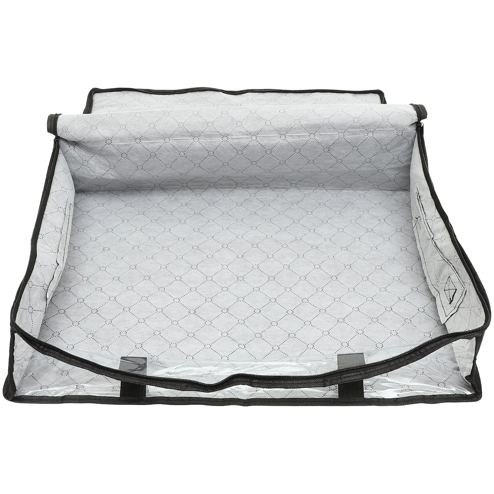 

Сумка для хранения под кроватью, сверхбольшая вместимость, дышащая, из нетканого материала, складная, на молнии, с прозрачным окном для одежды