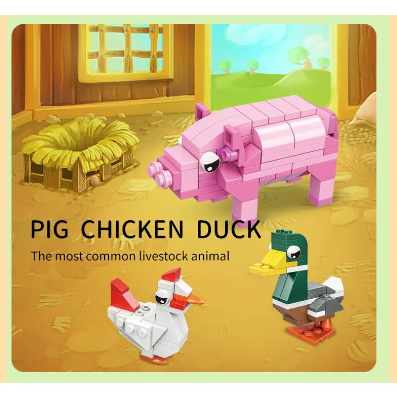 Piccoli animali zodiacali attività didattica per bambini piccoli regali giocattolo per blocchi di assemblaggio di piccole particelle