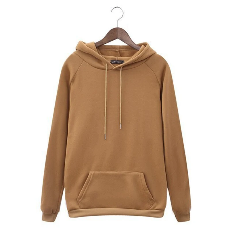 BIG PROMOTION Y2K European and American Autumn/Winter Solid Color Fleece Sweater with Pocket Hooded Zipper Coat Hoodie