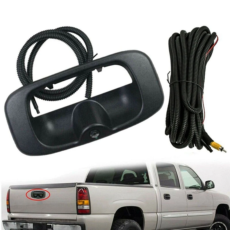 Rear Tailgate Handle With Camera & Wire Harness For Chevrolet GMC Sierra 1500 Silverado 2500 1999-2007 15228539 15046512 Parts