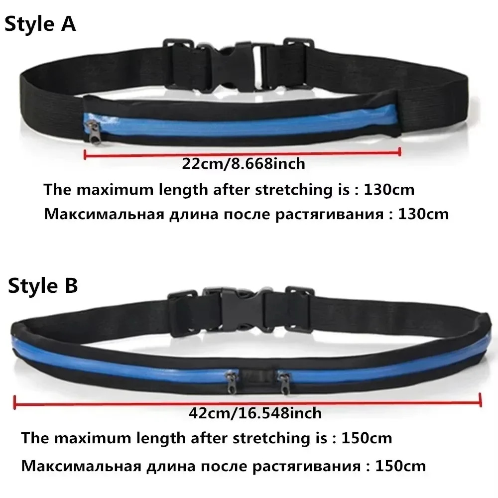 2025 Adjustable Running Waist Pack Double Pocket Waterproof Phone Belt Nylon Bag Traveling Cycling Hiking Sport Gym Fanny Pouch