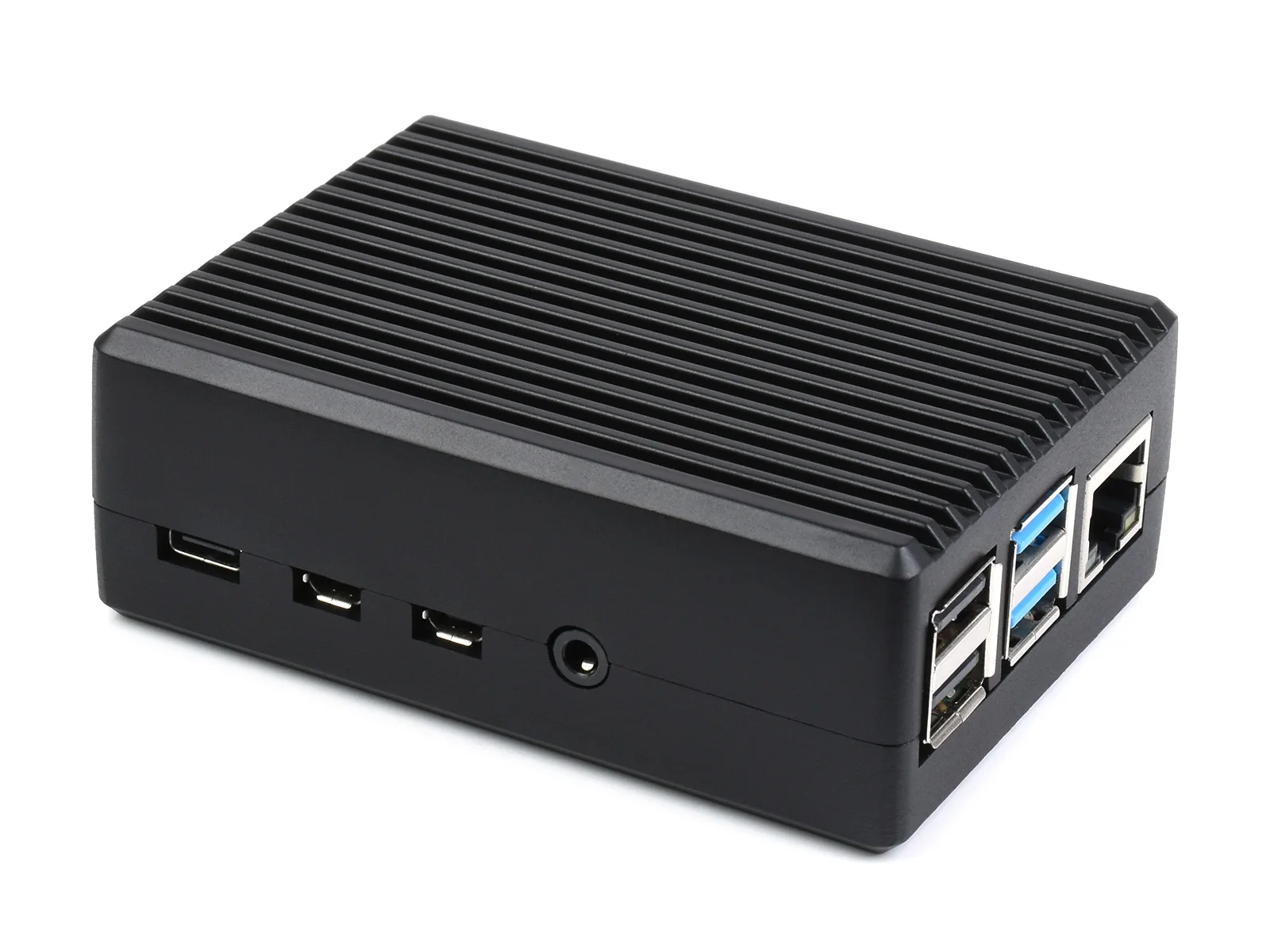 Waveshare Aluminum Stripe Grooved Case for Raspberry Pi 4, Inner Heatsink Pillars