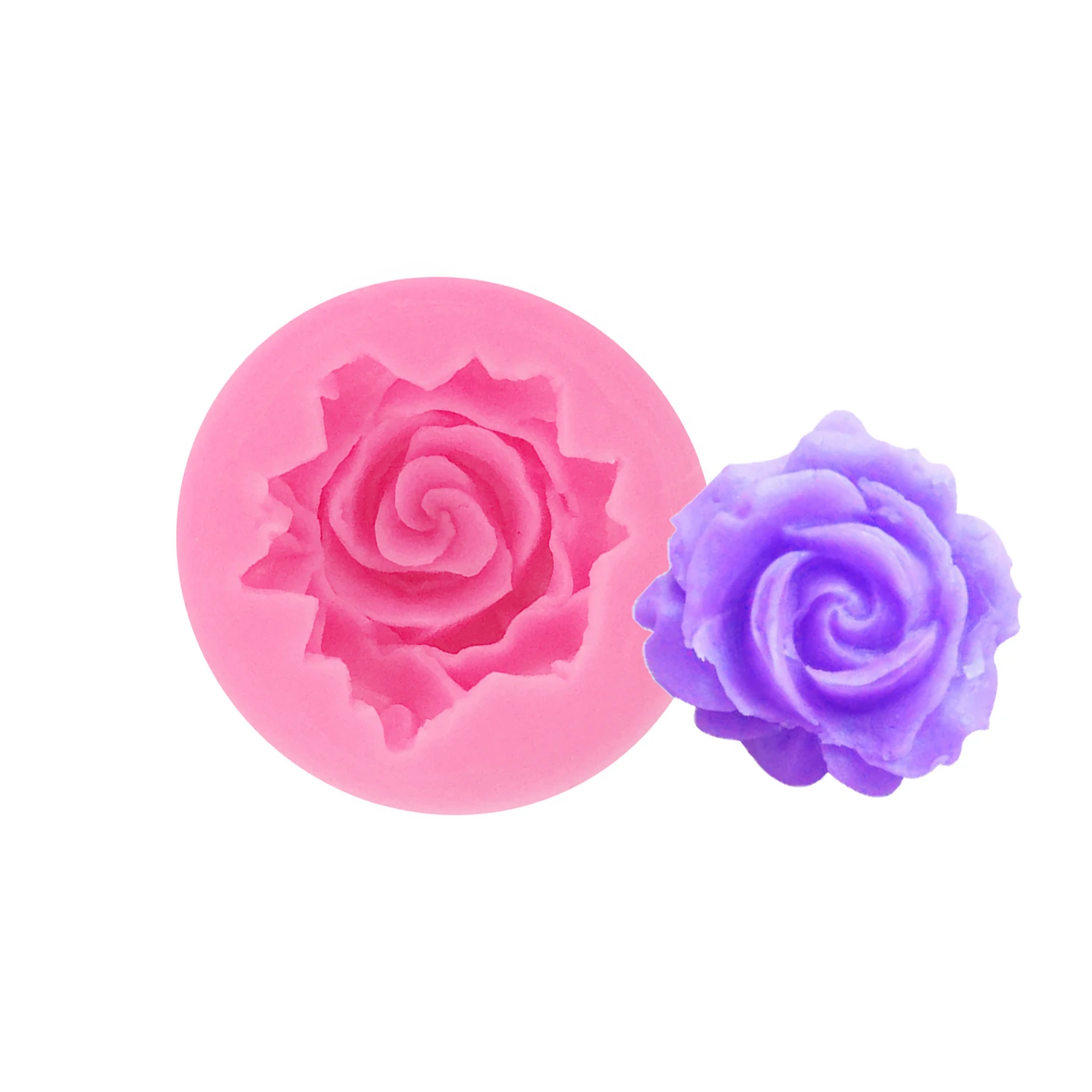 Flower Rose Chocolate Silicone Mold for Candy Dessert Cupcake Baking Candle Plaster Gypsum DIY Craft Supplies