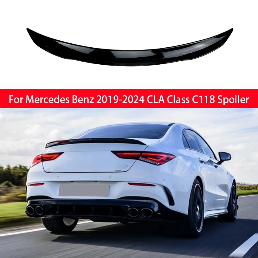 

Для Mercedes Benz CLA Class C118 CLA180 200 220 250 CLA35 CLA45 AMG 2019-2024 автомобильный задний спойлер багажника тюнинг задний багажник хвостовое крыло