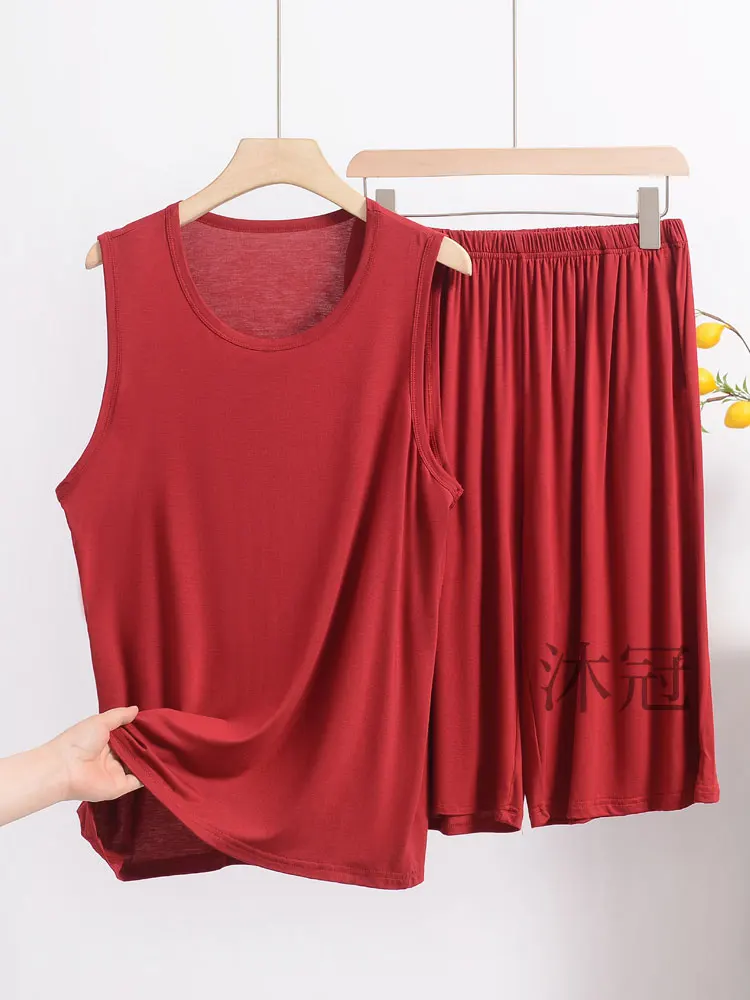 

Men's Svel Thin Home Clothes Set Vest orts Nightgown Lightweight Comfortable Breathable Summer Spwear for ly