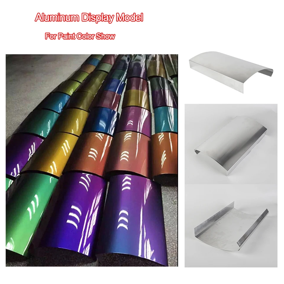 Профессиональная алюминиевая цветная таблица — изогнутая 3D-карта образцов для аэрозольной краски, виниловой пленки и гидрозагрузки, доступны 3 размера MO-A16