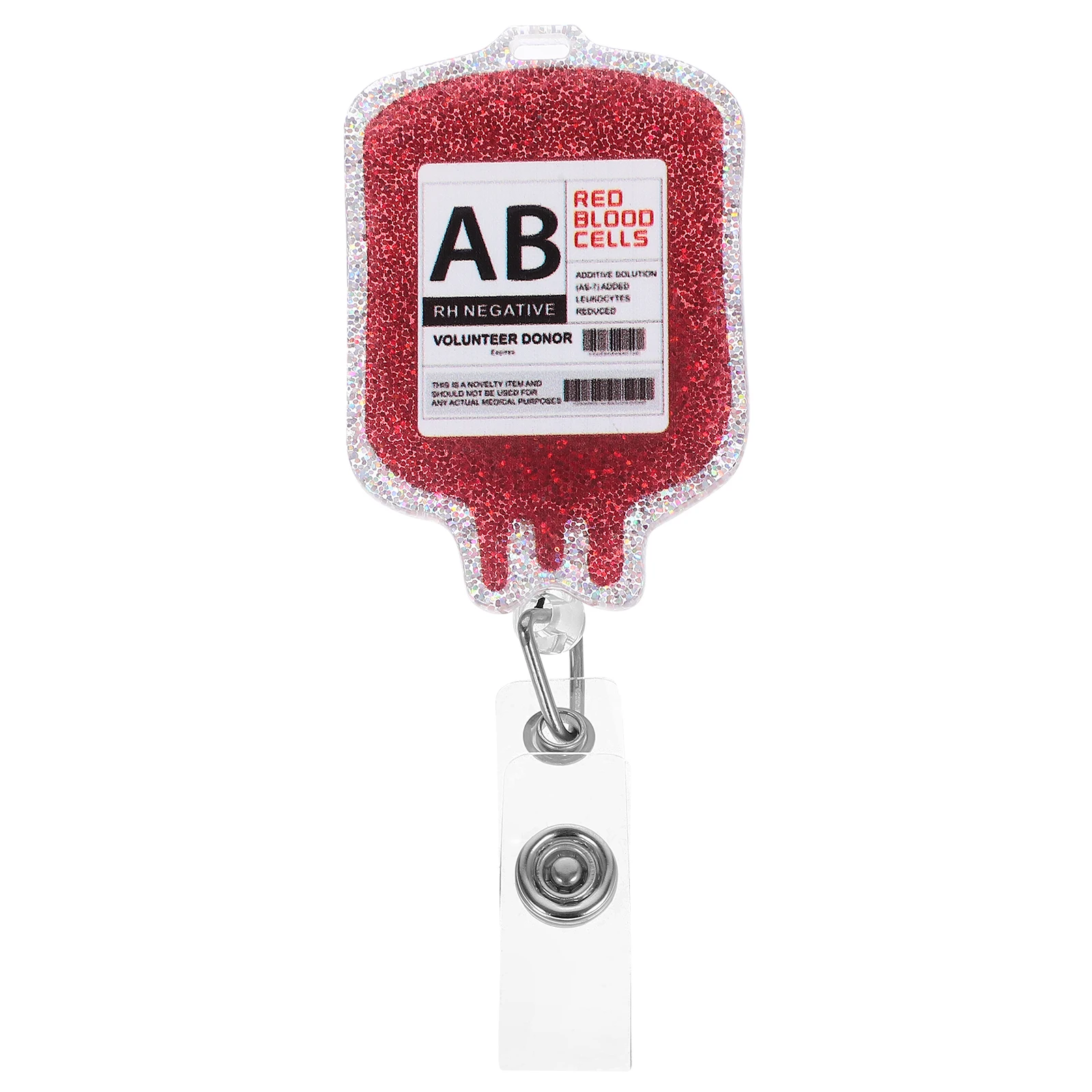 

Retractable Badge Clip Badge Clip Retractable Acrylic Type Easy Buckle Name Tag Holder Red A Nurse Doctor