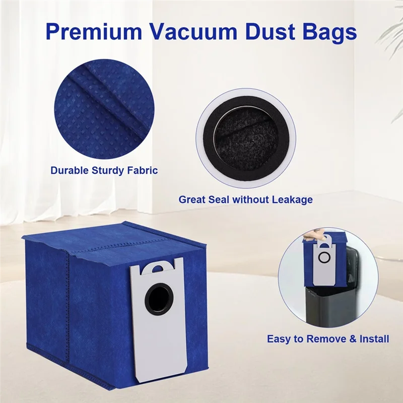

A66T-8PCS Vacuum Dust Bags For Bobsweep RC400 Dustin Orbi Ultra-Vision Robot Vacuum Cleaner Replacement Accessories Dust Bag