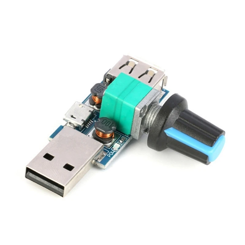 USB Fan Speed Regulator Stepless Governor Module 5W 4-12V USB Fan Volume Speed Controller Governor for Teens Kids