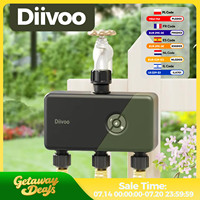 Diivoo WiFi Water Timer, Remote Control Irrigation Timer, Automatic Manual Watering, Rain Delay, Garden, Yards, Lawns