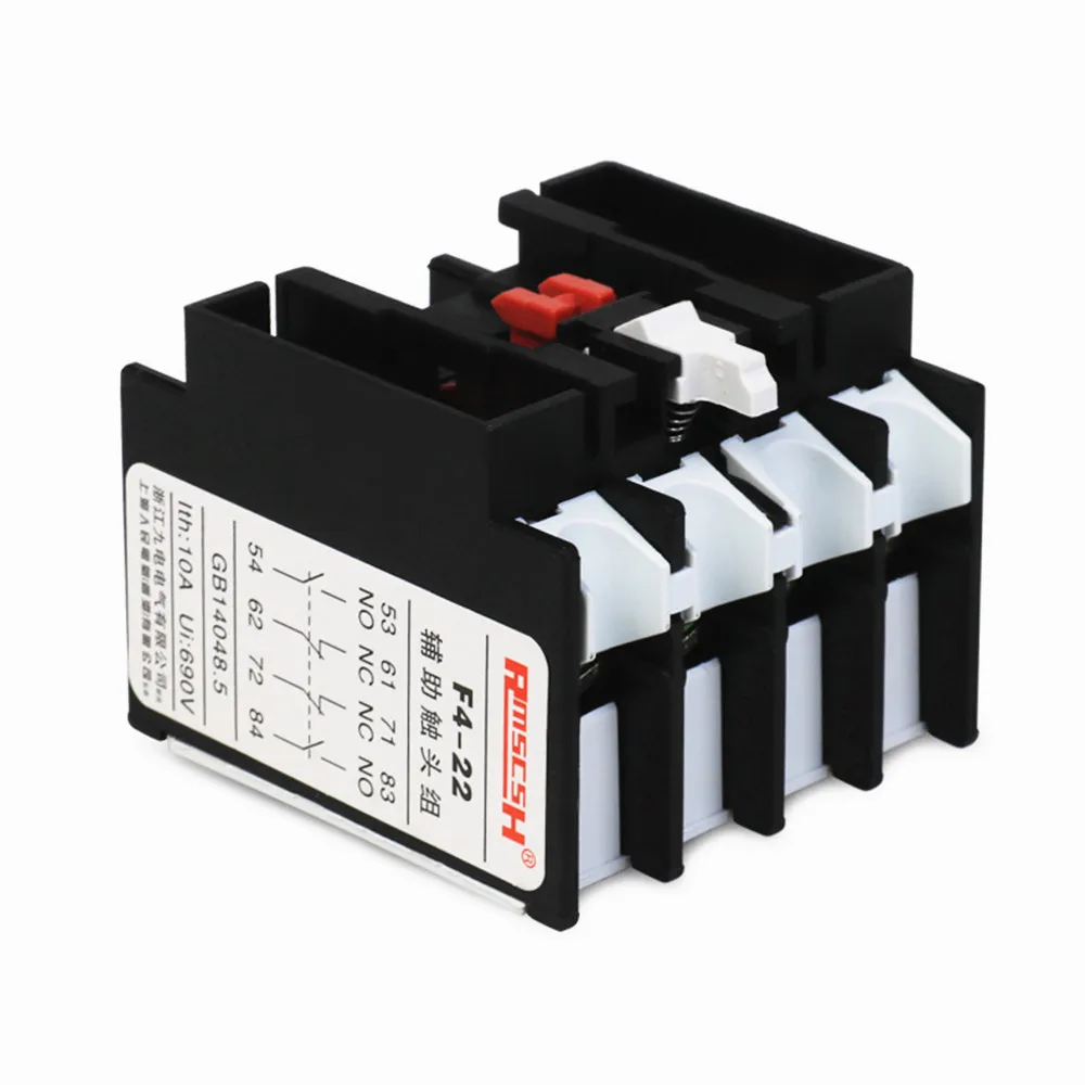 LA1-DN22 LA1-DN11 F4-22 F4-11 Contactor block Auxiliary The auxiliary contact for CJX2 LC1-D AC Contactor 4 Poles