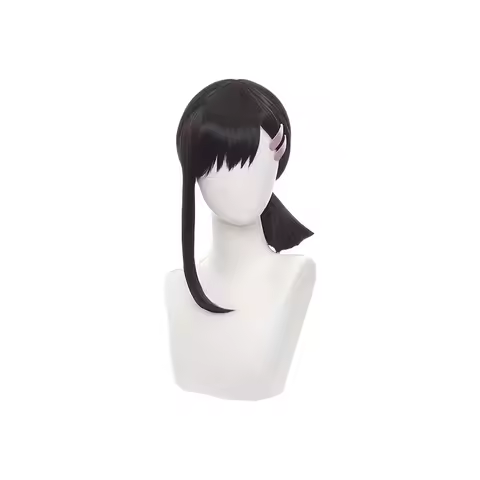 Higashiyama Kobeni Synthetic Hair Cosplay Wig Anime Medium Long Black Braid With Hairpin Halloween Party Props