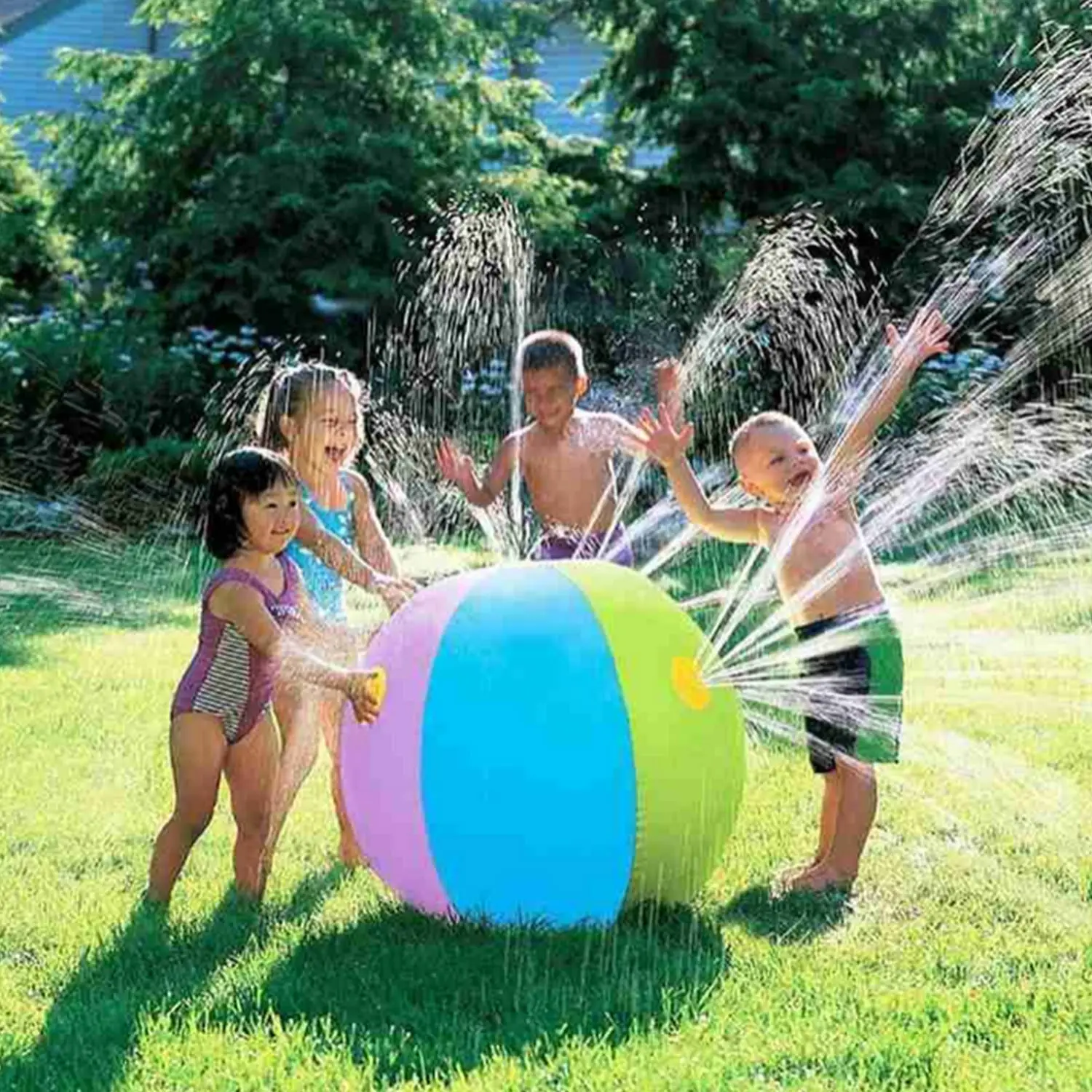 

Outdoor Summer Inflatable Water Spray Sprinkler Splash Ball Water Park Fun Toy Kids Children Backyard Beach Swimming Pool Toys