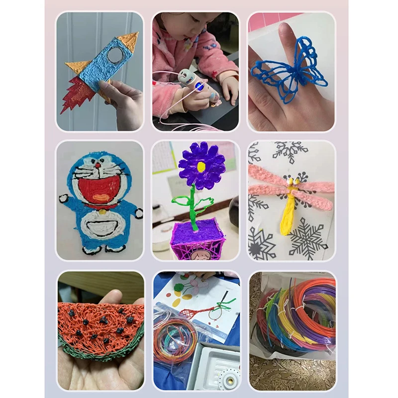 Caneta 3d crianças brinquedos diy impressão desenho padrão dos desenhos animados brinquedo eletrônico arte criativa artesanato impressão presente de aniversário brinquedo para crianças