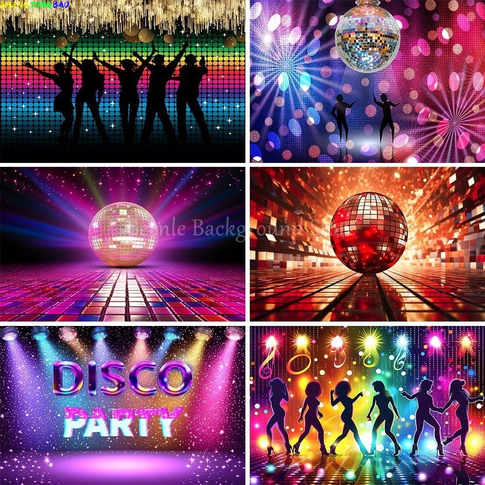 70er 80er 90er Disco Party Hintergrund Retro Disco Geburtstag Photo Booth Hintergrund Geburtstag Party Banner Fotografie Requisiten