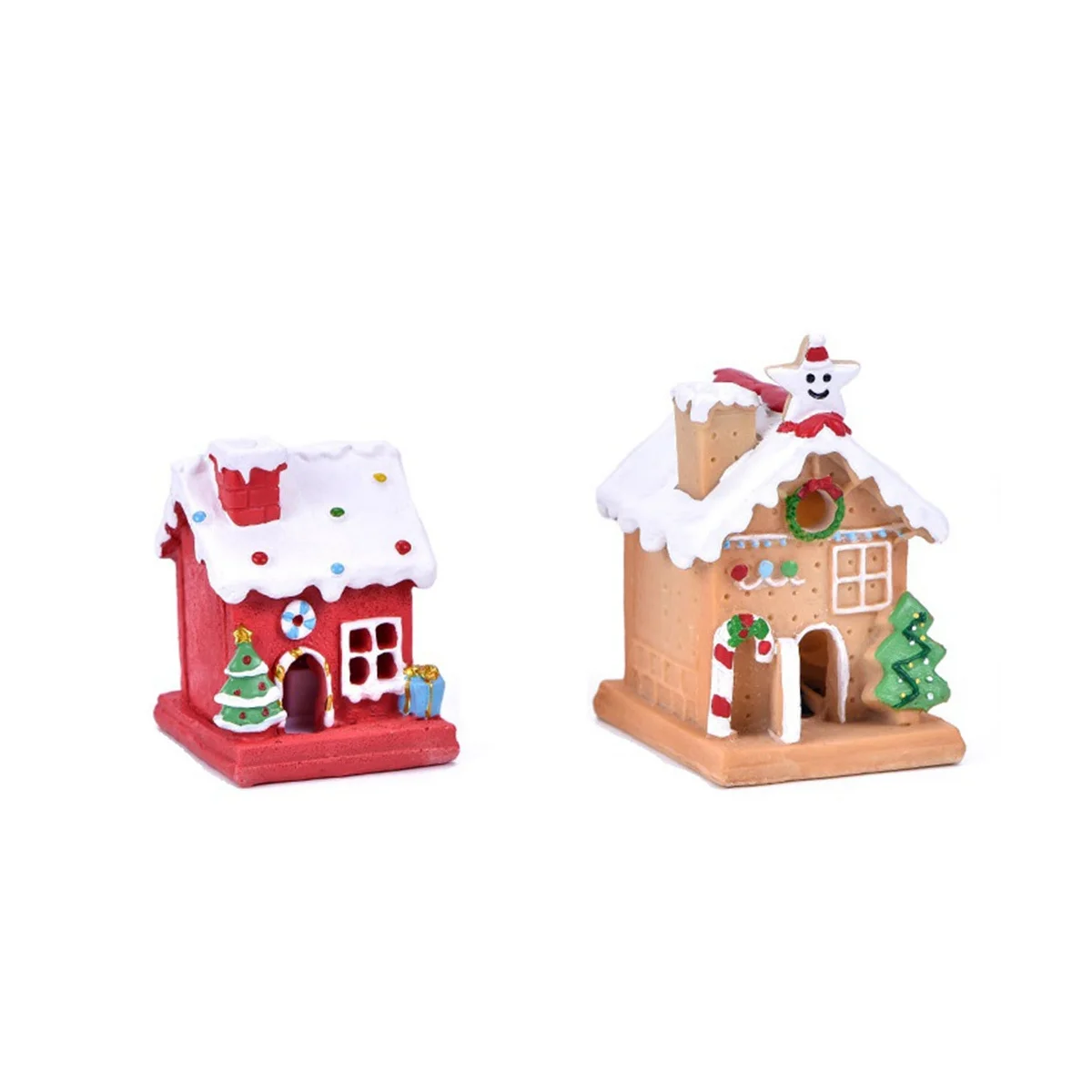 

House with Lights Nativity Decor Miniature House Nativity Ornaments Lighted Gingerbread House Christmas LED