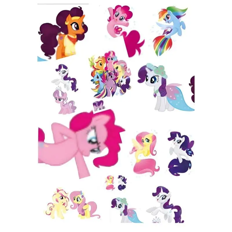 Cute Anime My Little Pony Tattoo Sticker Kawaii Cartoon Creative and Durable Waterproof Stickers Christmas Present