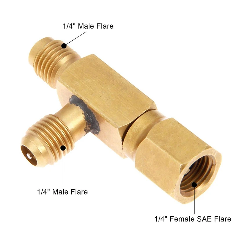 

2 шт., шаровой кран для кондиционера, 1/4 дюйма, адаптер SAE и 1/4 дюйма, быстроразъемный соединитель сердечника клапана, для хладагента R134A