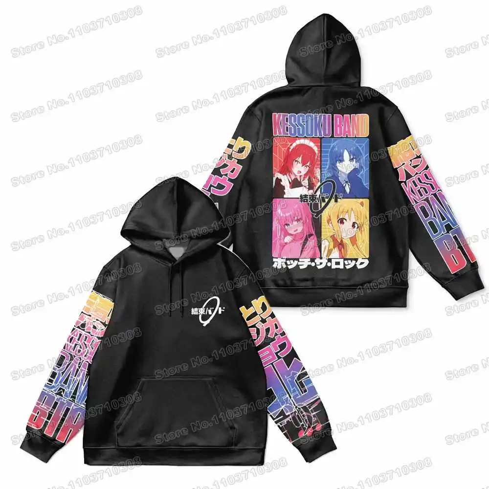 Warm Running Sportswear Bocchi the Rocks-Hoodie Anime Fishing Camping  Men's Hoodie Harajuku Autumn Winter Streetwear Clothe