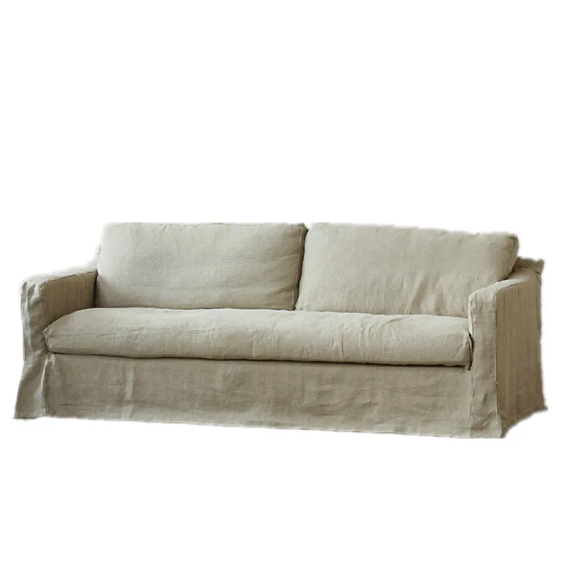 

Simple small apartment fabric sofa American retro wabi wind removable and washable office reception furniture