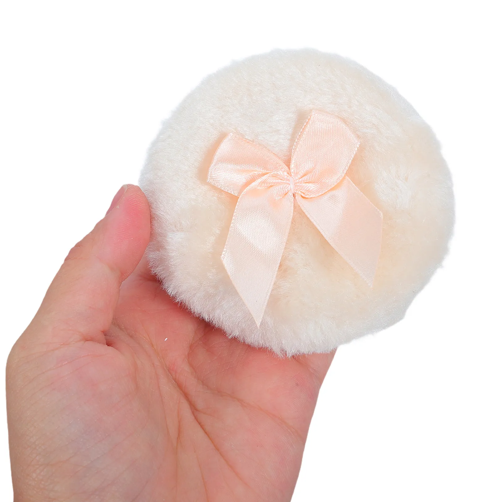 1-set-body-powders-puff-and-container-baby-dry-powder-puff-glass-container-large-dusting-bow-decorative-jar-bath-fluffy