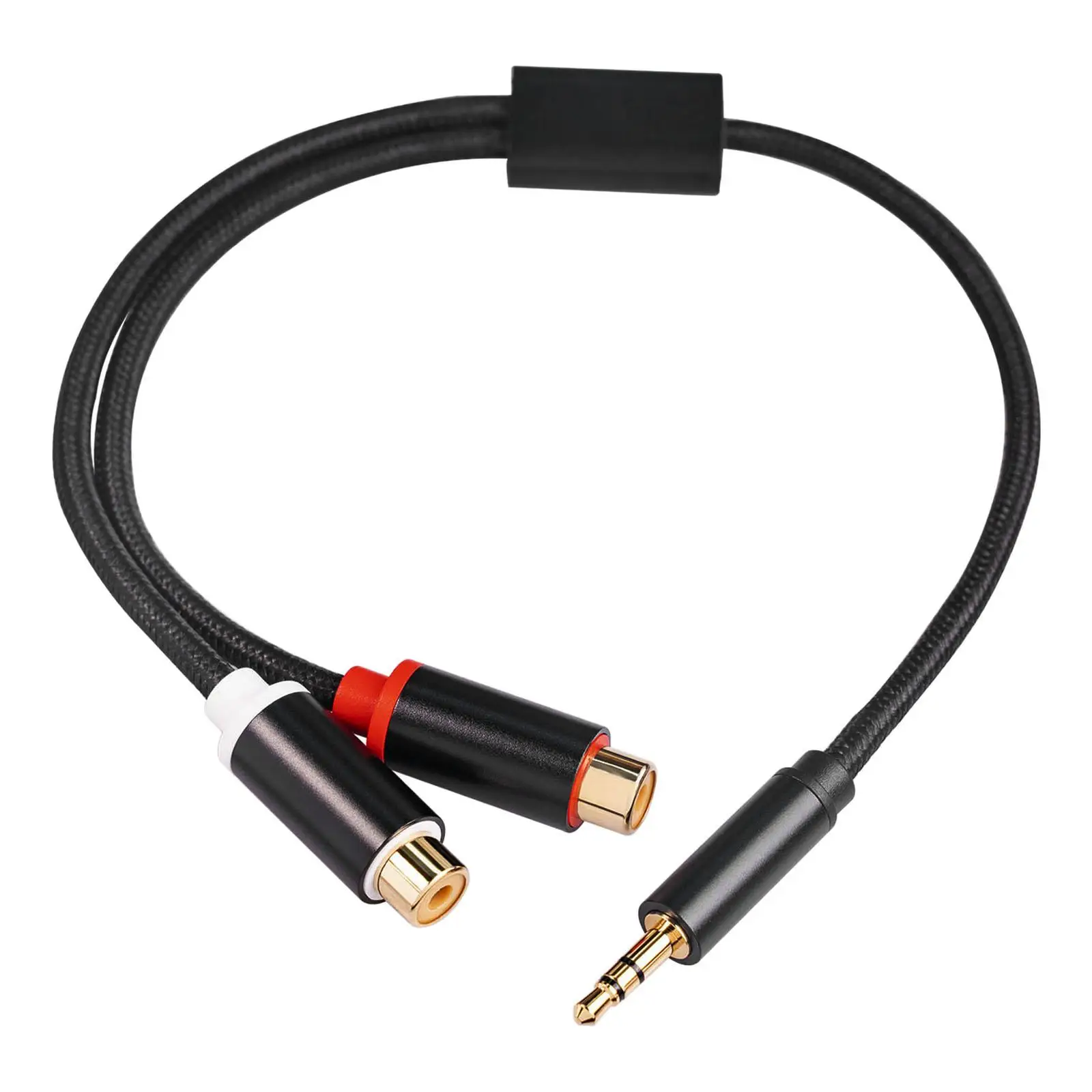 3.5mm to RCA Audio Adapter Cord Dual Male Output Shielded Cable for Car Stereo Head Unit AV Amplifier Music Player