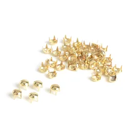 Round Metal Rivet for Cloth Sewing, Spike and Studs, Dome Punk Rock Bag, Belt, Bracelets, Pants Parts, Claw Rivet,100PCs, 5mm