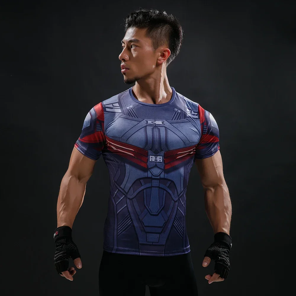 New Summer Spiderman Men T Shirt Fashion Compression Comics Cosplay Costume T-Shirt Men Tops Tees Bodybuilding Mens Clothing