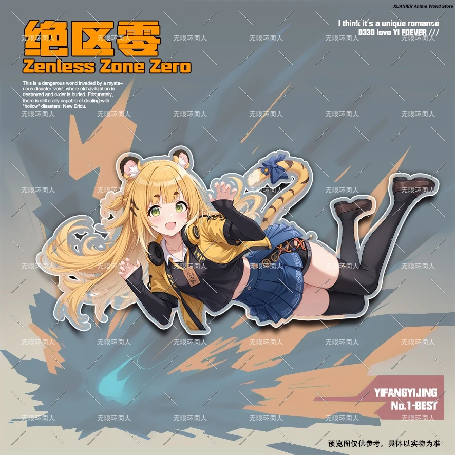 جو فوفو Zenless منطقة صفر الاكريليك حامل نموذج شارة بروش دبابيس الحافة زخرفة تأثيري أنيمي سطح المكتب ديكور