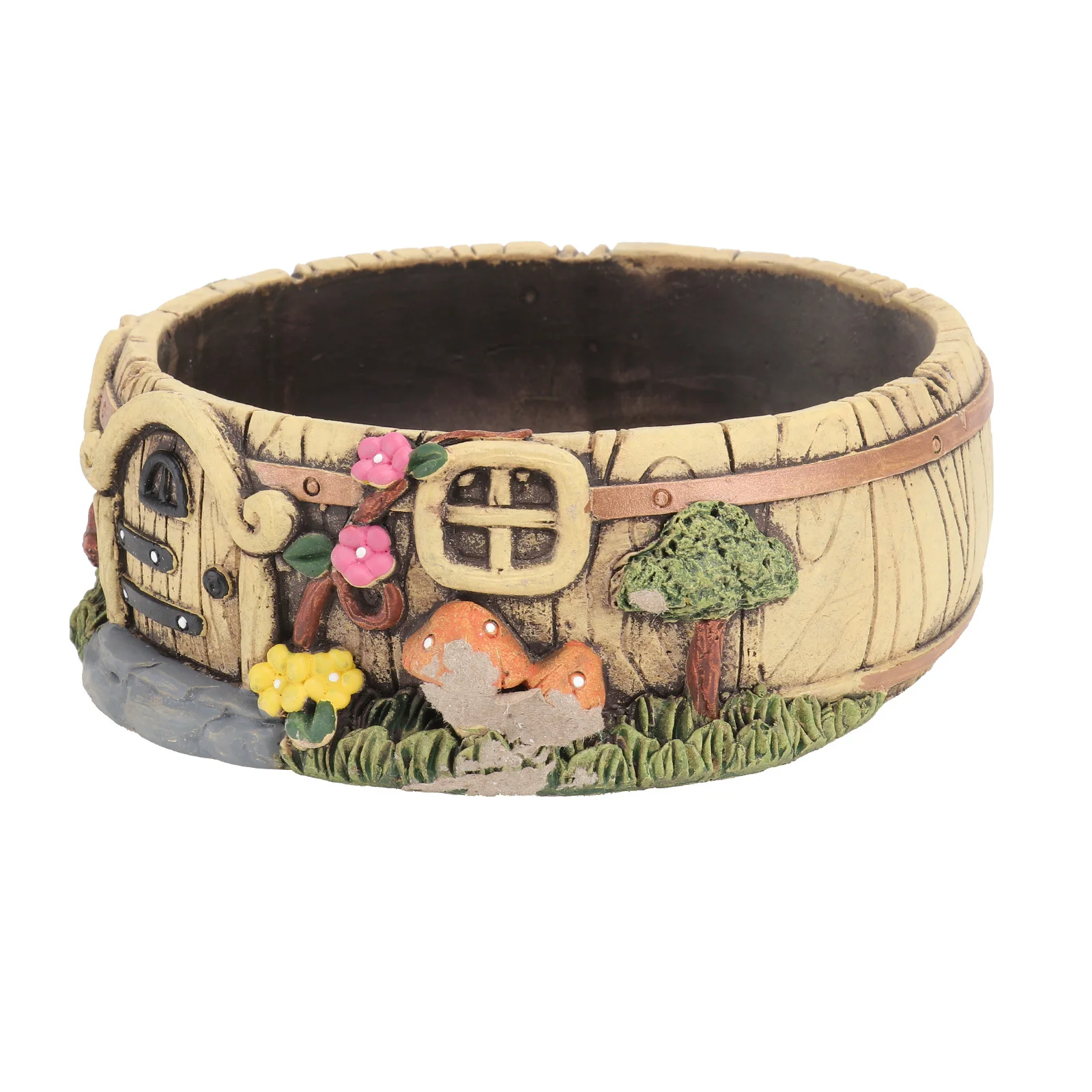 

1Pcs Delicate Mushroom House Flowerpot Resin Succulent Plant Pot Micro Landscape Decorative Reusable Durable Gardening