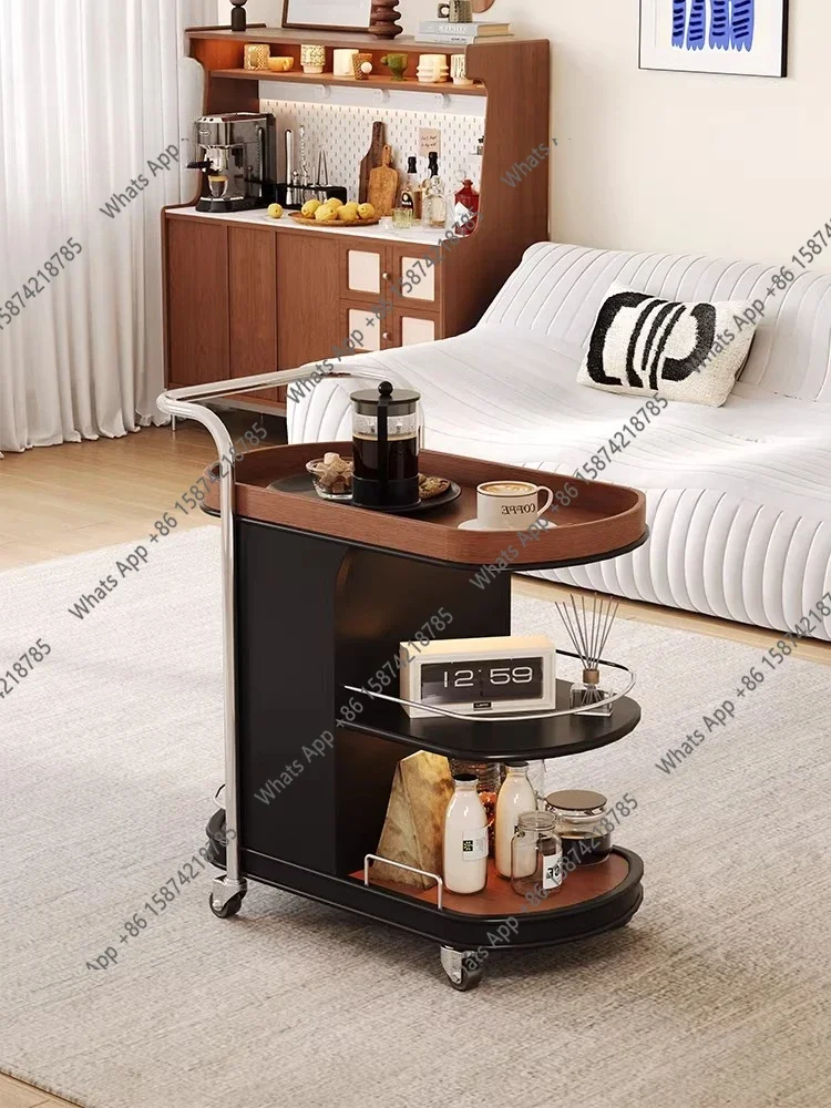 X Medieval Style Movable Sofa Side Cabinet Living Room 2025 New Small Coffee Table Modern Simple Creative Trolley