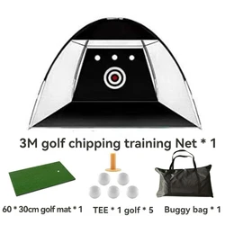 3M Golf Training Batting Net Cage Indoor Outdoor Batting Target Tent Driving Swing Tent Przenośny zestaw namiotów treningowych do gry w golfa