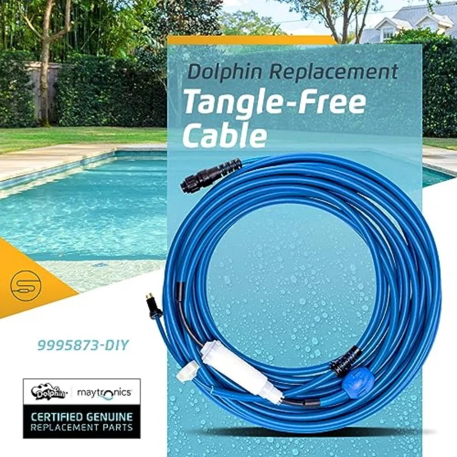 DIY replacement part: durable 60 FT blue cable with swivel for tangle-free operation 9995873